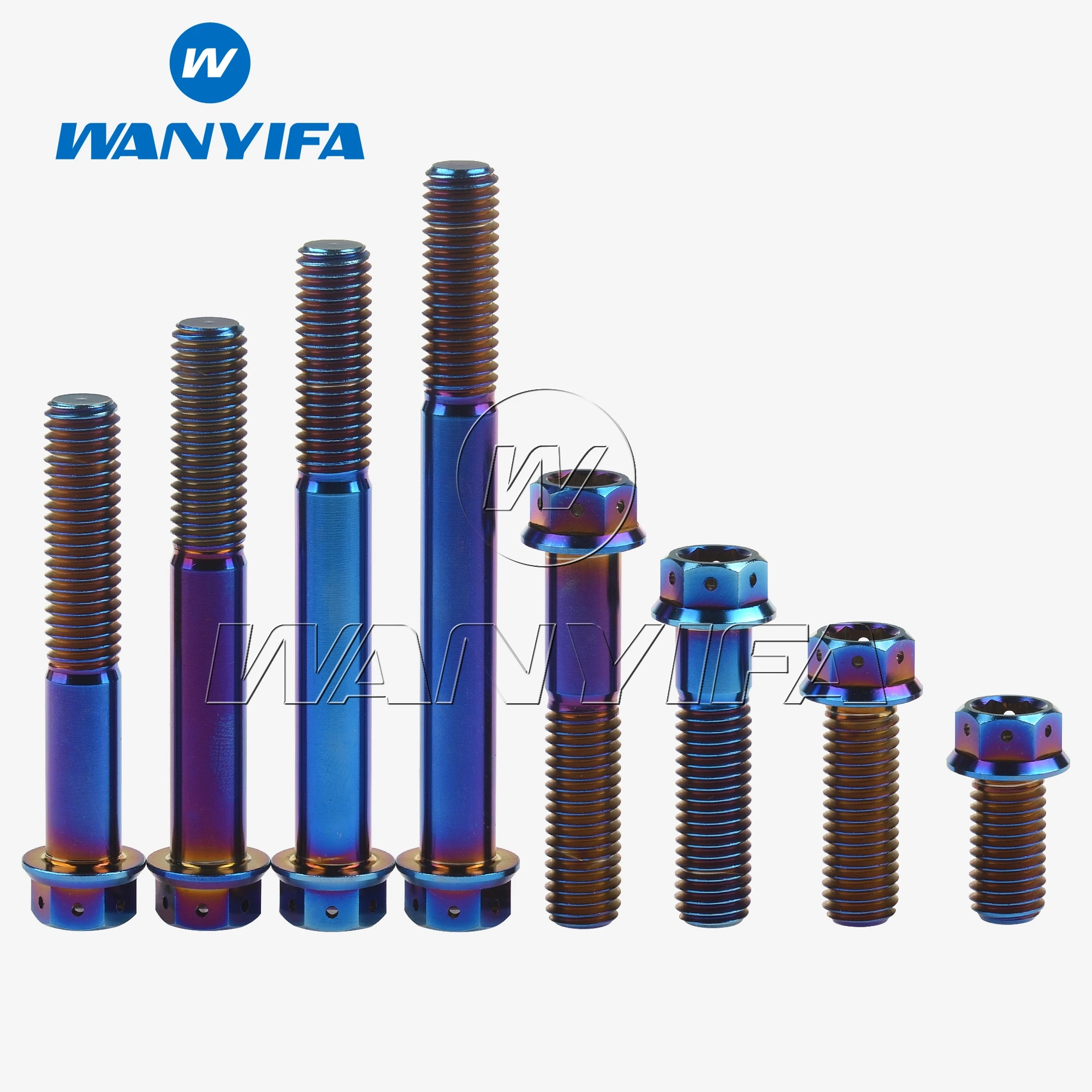 Wanyifa-parafuso de Titânio Flange Allen Chave Parafuso de Freio a Disco da Motocicleta M10x20 25 30 35 40 45 50 55 60 65 70 75 80 85 90 Milímetros