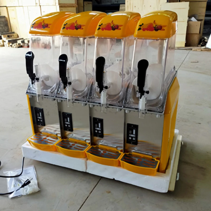 Ice Slusher 4 Tanks Slush Machine 12L*4 Smoothies Machine 1500W Snow Melting machine Slushing maker Ice cream