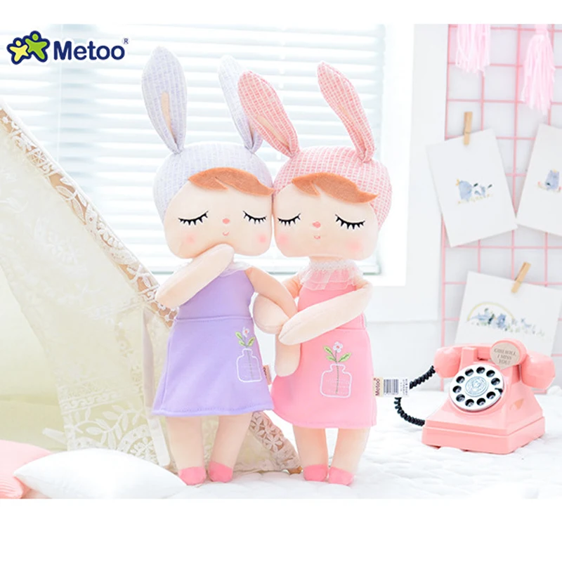 

Newest 45cm Metoo Plush&Stuffed Sweet Rabbit Cute Animals For Kids Toys Angela Metoo Doll For Girls Birthday Christmas Gift