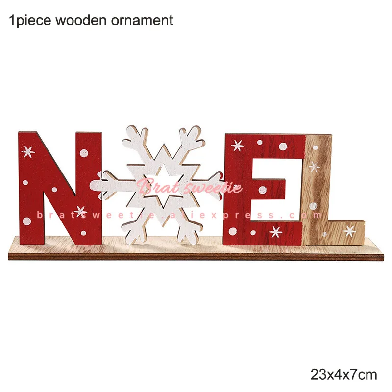 wood noel Мини Рождественская елка искусственная сосна венок олень Олень DIY Дерево Санта эльф Снежный Мороз деревенский дом рождественские украшения - Цвет: wood noel
