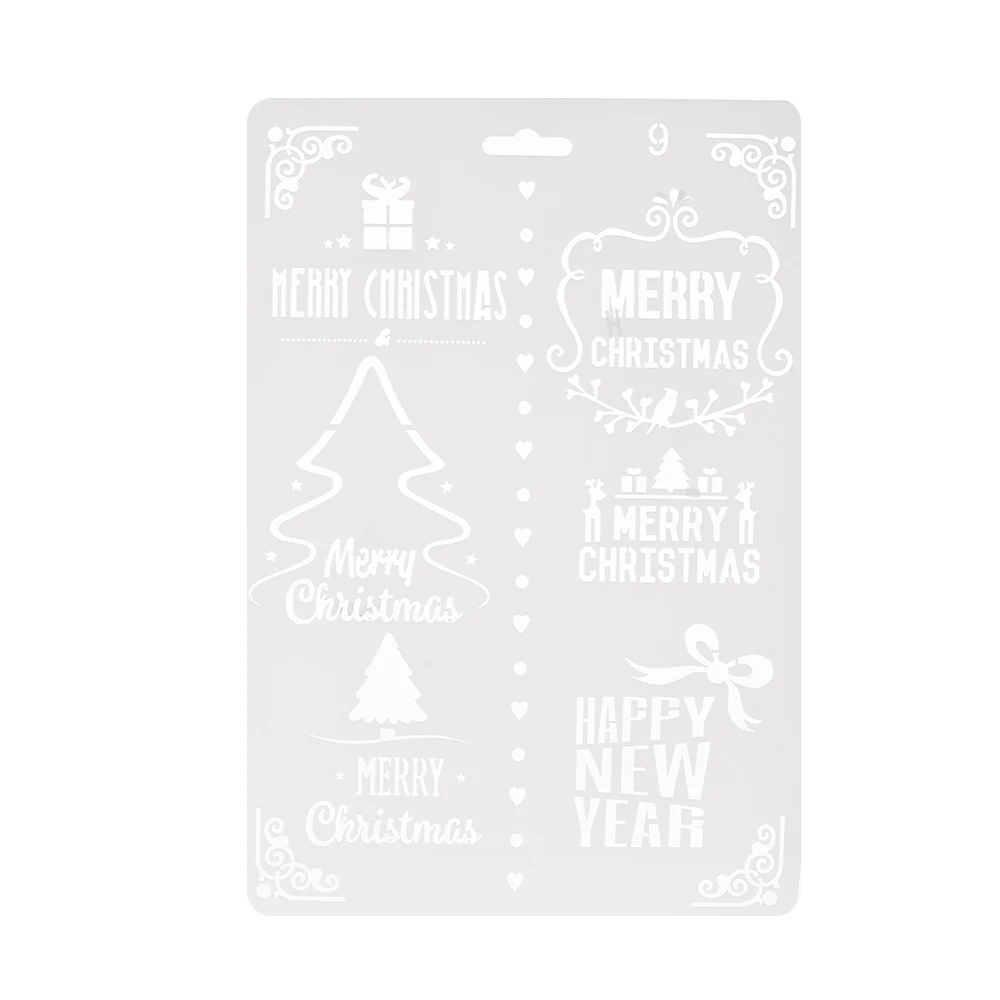 

Decoration Plastic Painting Drawing Stencils Templates Set for Planner Notebook Diary DIY for Children Students 10*7 inch