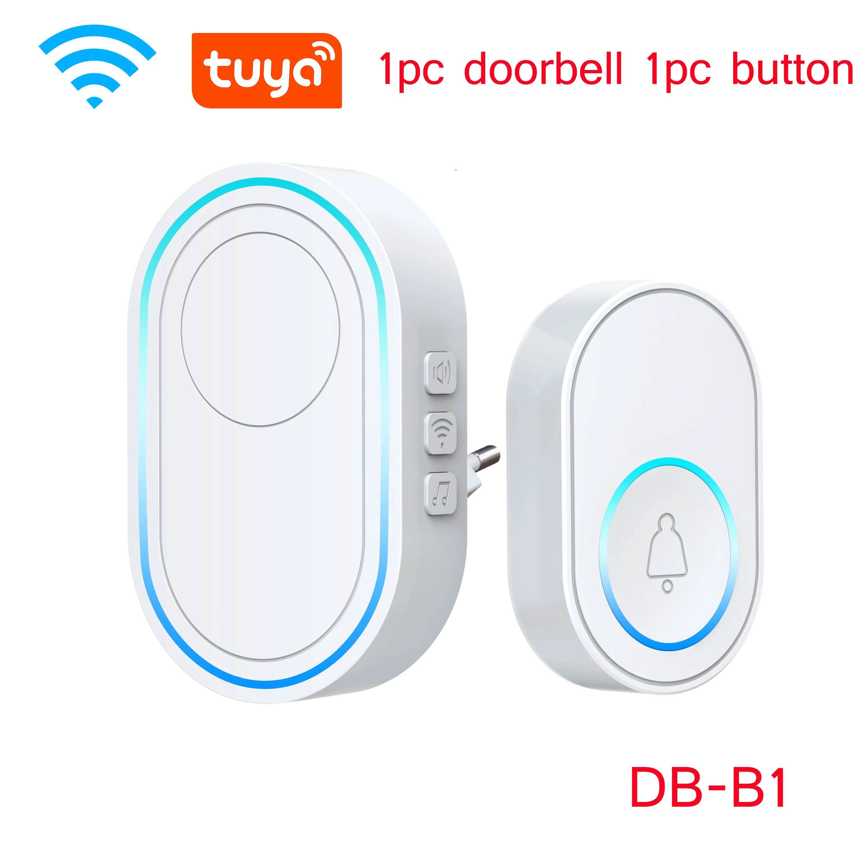 ZONAN DB11 DB10 Smart Home Wifi Tuya Doorbell Alarm System 58 Sound Apartment Bell 433MHz Wireless Detectors Security Alarm doorbell screen intercom Door Intercom Systems