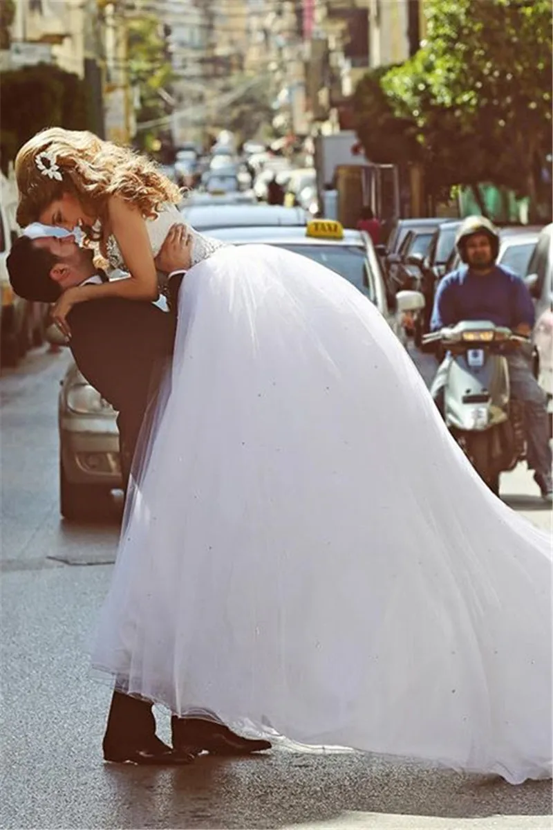 Robe De Mariage романтическое милое платье с кристаллами, на шнуровке, распродажа онлайн, свадебное платье, длинный хвост, платья для матери невесты