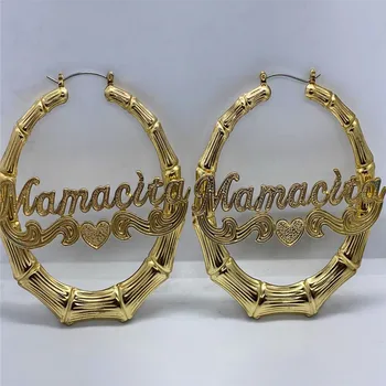 

Fashion Custom Name Earrings 2020 Hoop Earrings for Women Gold Heart earrings Set Dropshipping