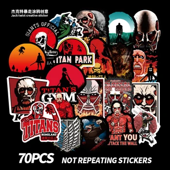 

70pcs Attack giant Stickers For Laptop Luggage Fridge Notebook Skateboard Funny Graffiti Stickers For Kid