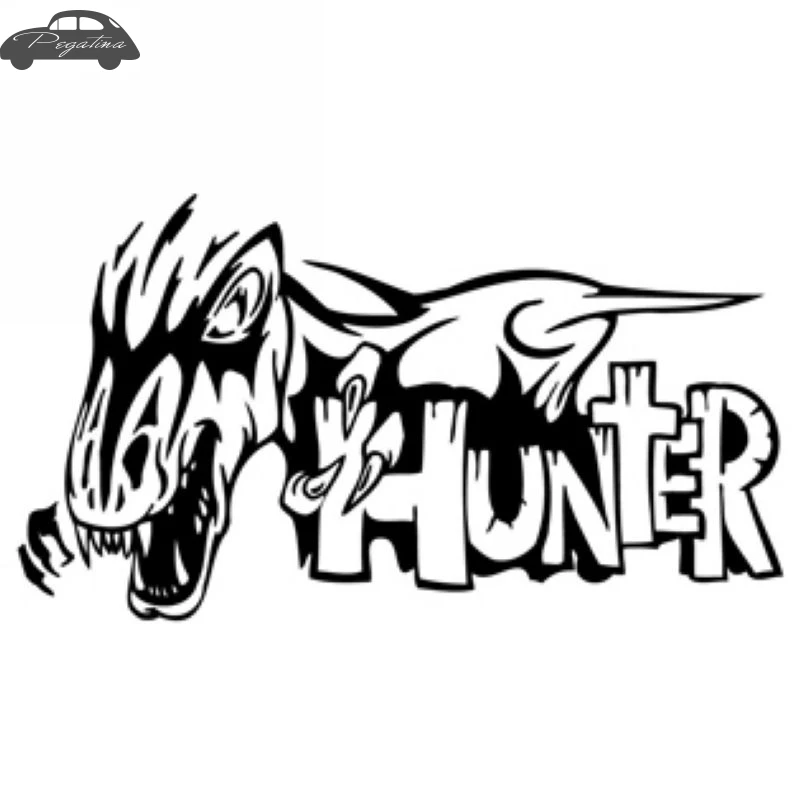 Pegatina Hunt dinosaur Decal Tyrannosaurus Rex Hunting Crocodile Club Sticker Hollow Sticker Hunter Car Window Vinyl Decal