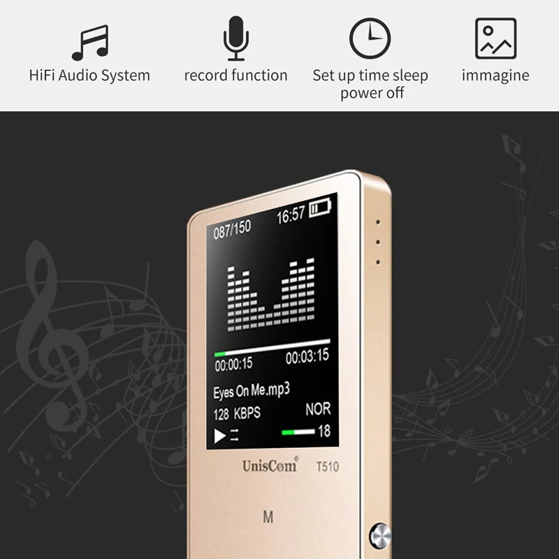 Горячее предложение TTKK металлический Bluetooth спортивный MP3 плеер портативный аудио 8 Гб со встроенным динамиком fm-радио APE Flac музыкальный плеер