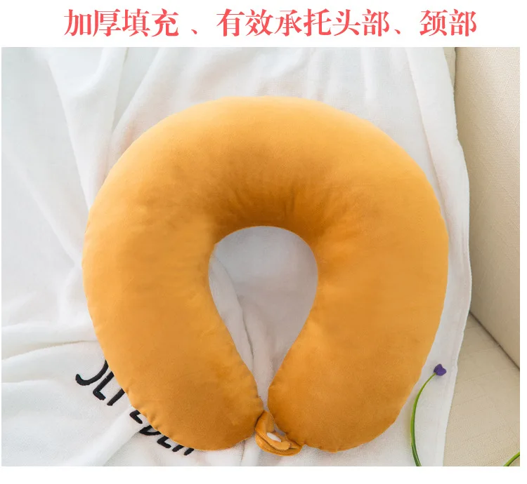 Мультяшная U-SHAPE подушка, подушка для поддержки шеи, экологически чистая Подушка для сна, Офисная Автомобильная подушка, поясничная подушка