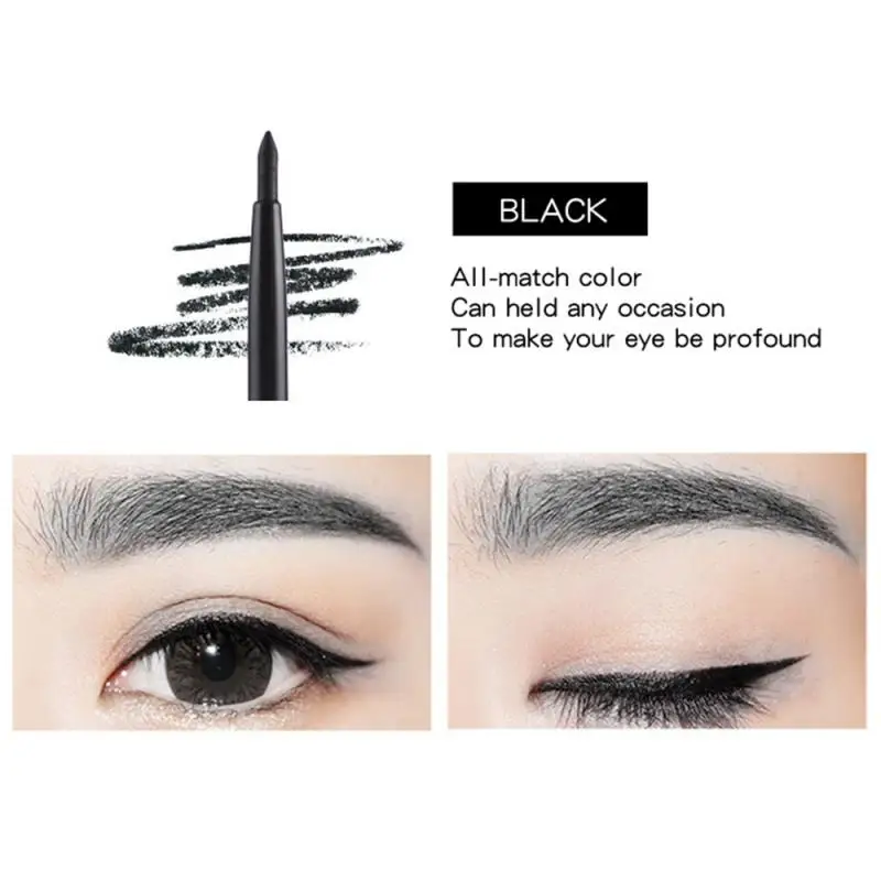 Dropship Waterproof Eye Liner pencil sweat-proof Beauty Cosmetic Smooth Black Shade Eyeliner Pencil 1pc tslm1