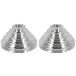 Roue pagode en aluminium de Type A, avec alésage de 2x25mm, poulie à 5 pas pour courroie de synchronisation 