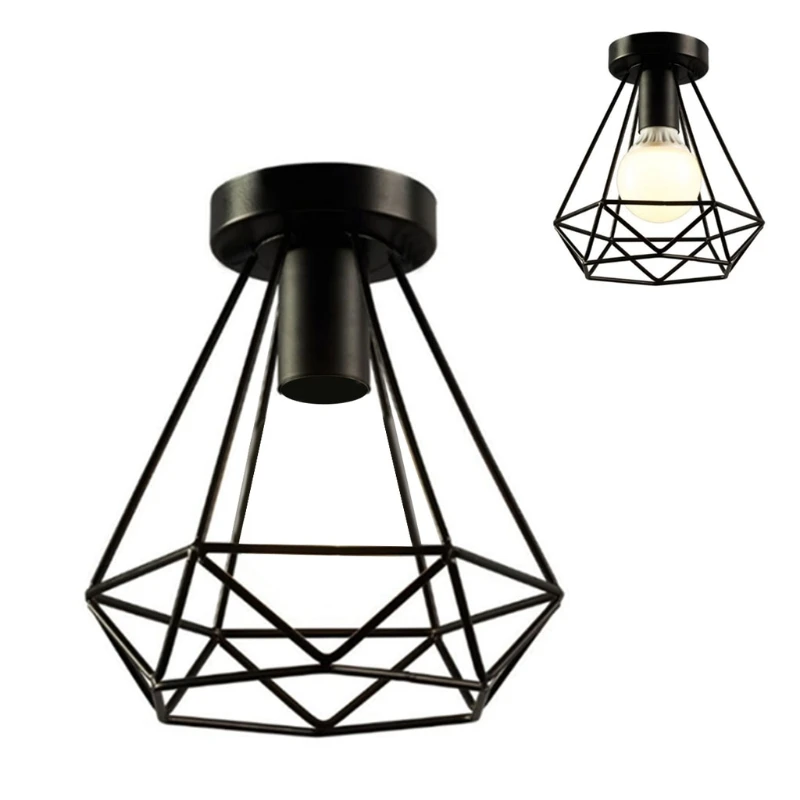 

Industrial Vintage Style Metal Ceiling Iron cage ceiling chandelier Lampshade