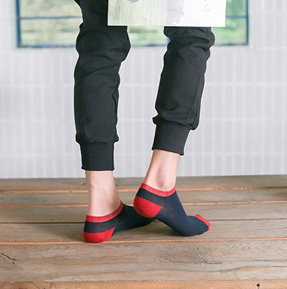 New Mens Comfortable Sports Mosaic Pattern Cotton Sock Stripe Series Fashion Casual Slippers Short Soft Ankle Socks