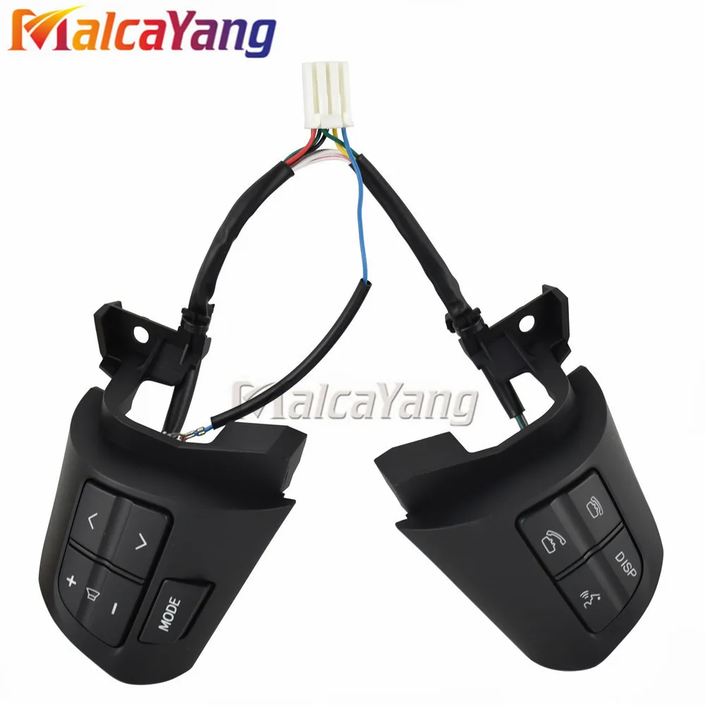 Высококачественный для TOYOTA COROLLA 2007-2013 84250-02230 8425002230 Рулевое колесо Кнопка управления аудио серебристый и черный цвет - Цвет: black