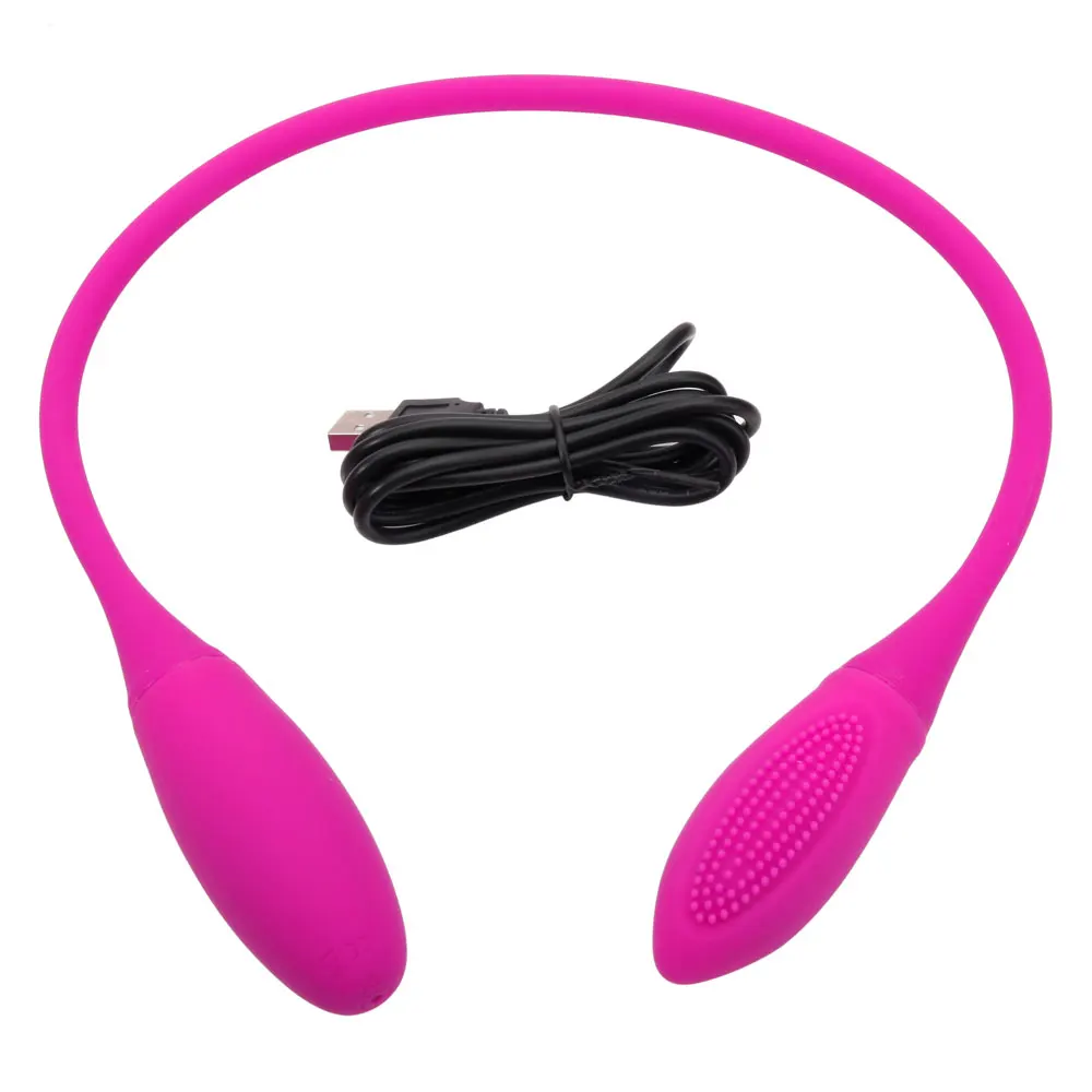 

PRETTY LOVE BI-014327 Dual-head Waterproof Multi-level Speed Automatic Vibration Massager Purple All-shipping