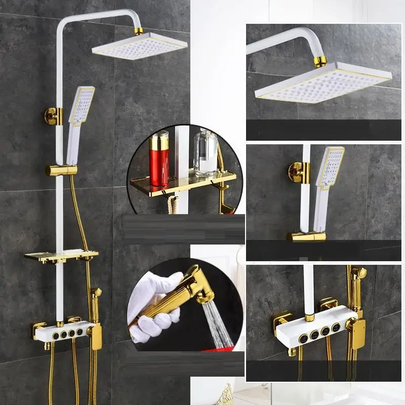 Douchette Banheiro Choveiro Columna Панель Conjunto De углублённые встраиваемые Preto Duschset Chuveiro Eletrico душ Ducha Ванная комната душа