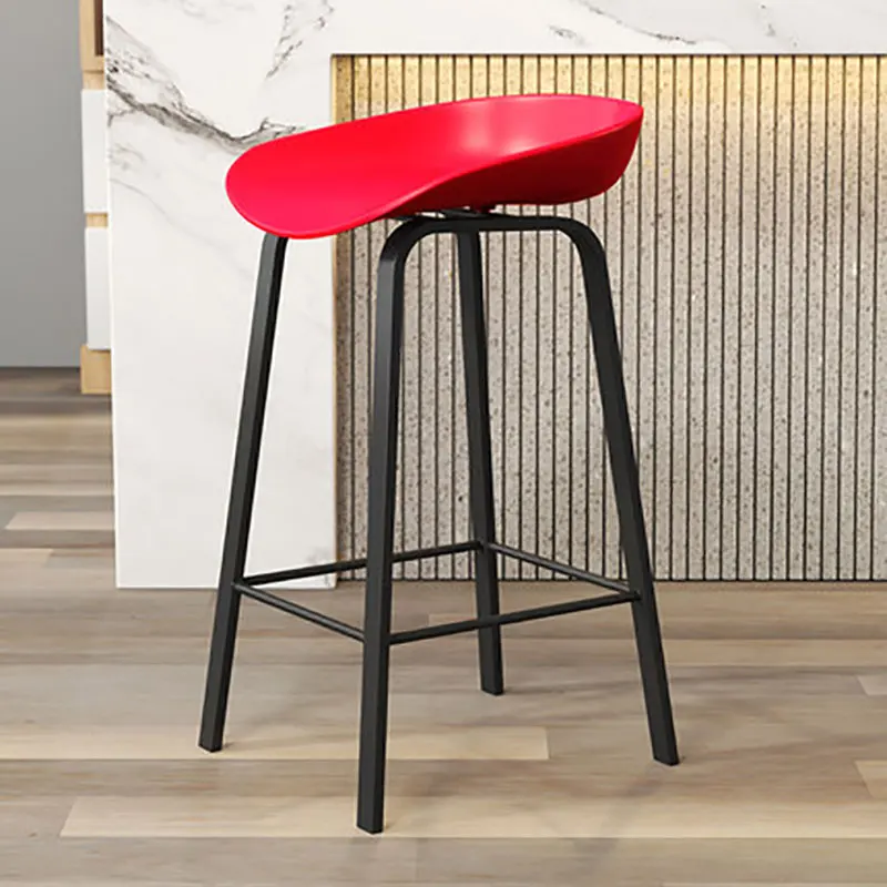 Black and Red 65 Скандинавские кованые барные стулья, современные креативные высокие стулья, коммерческие барные стулья, стулья для кафе, два кресла, разные цвета - Цвет: Black and Red 65