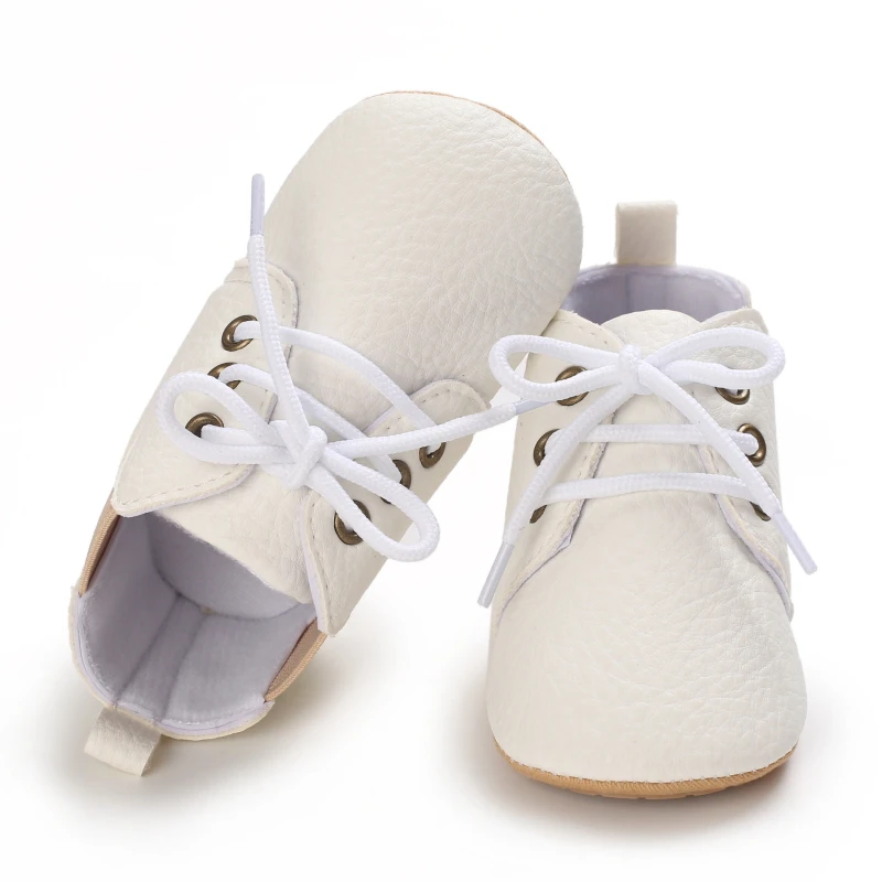 2023New Baby Shoes Retro Leather Boy Girl Shoes Multicolor Toddler Rubber Sole Anti-slip First Walkers Infant Newborn Moccasins 5