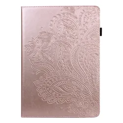 Stylish Protective Tablet Cover for Amazon Fire HD 10 and HD 10 Plus (Rose gold flower yx)