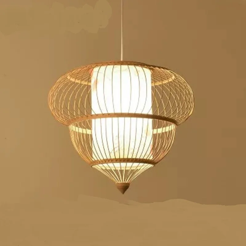 Bamboo and wood pendant lamps Japanese style pendant lights Classic hanging lamps Southeast Asian style lightings for hotel