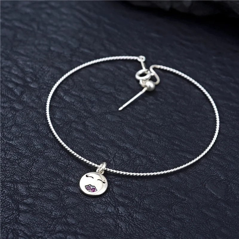 M& C модные серебряные ювелирные изделия серьги в виде смайлика стерлингового серебра 925 ювелирные изделия женский браслет ювелирные изделия подарок серебро 925 браслет