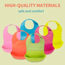 Твердые Водонепроницаемый армированный чехол из силикона+ нейлоновая ткань, детский комбинезон, детская одежда для новорожденных, детский нагрудник для кормления прокладочная салфетка шарф вытирания слюней младенцев Водонепроницаемый аксессуары
