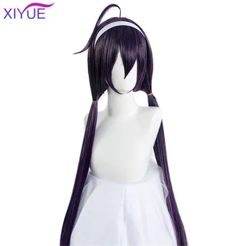 

XIYUE Long Straight Hair Black Purple Synthetic Wigs for Women Fashion Female Cosplay Party Christmas Wigs Free Gifts