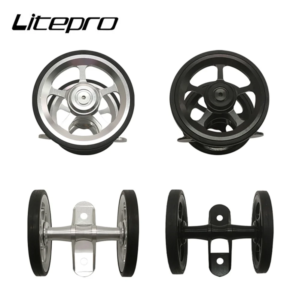 Folding Bike Mudguard Easy Wheel CNC Aluminum Alloy Bicycle Big Wheelset Mud Gear Double Wheels For Brompton bike wheelset