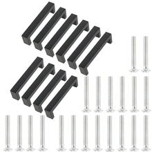 Tiradores de cajón de 5/10 Uds armario moderno liso, 128/160/192mm, herrajes para armario central, perilla de decoración de armario de cocina