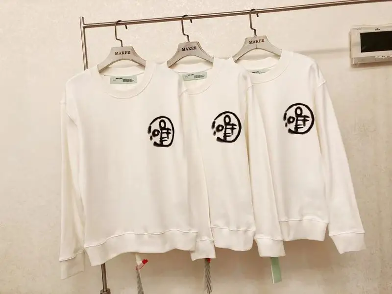 Off-White 19FW Новая мужская домашняя кофта с круглым горлом