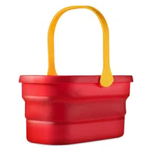 Cleanhome Folding Bucket Silicone Mop Bucket 12L  Capacity with  Handle Collapsible Floor Mop Cleaning Fishing Car Wash Bucket
