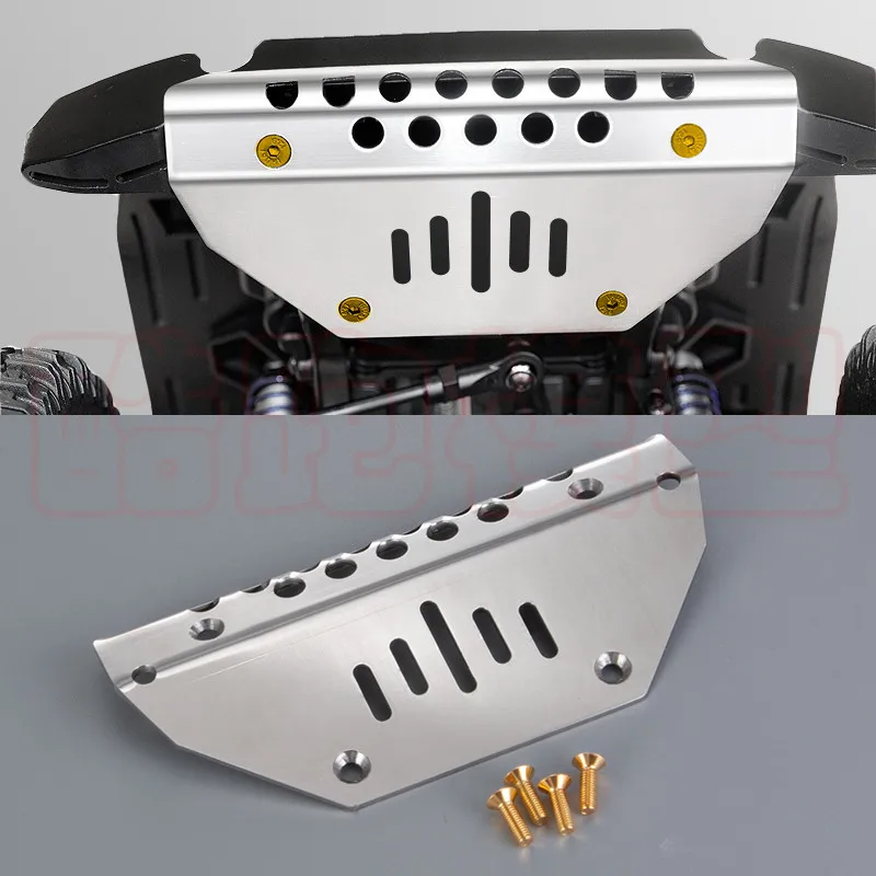MEREPACCOR Metal Stainless Steel TRX4 Front Chassis Armor Protector Plate for 1/10 RC Crawler Traxxas TRX-4 G500 TRX-6 6x6