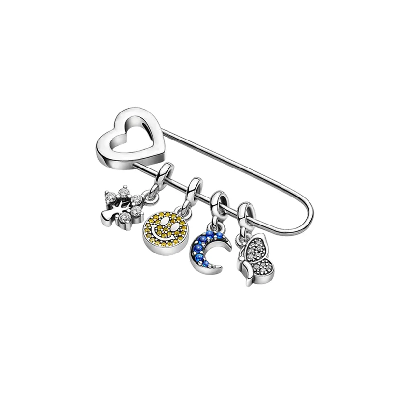 925 Sterling Silver My Star Moon Flamingo Mini Dangle Charm Fit Original Pandora Me Bracelet Necklace DIY Beads Jewelry Gift beads charms charm jewelry sterling silver jewelry charm bead sterling silver beads beads jewelry silver charm bead sterling silver beads charm animal charm jewelry