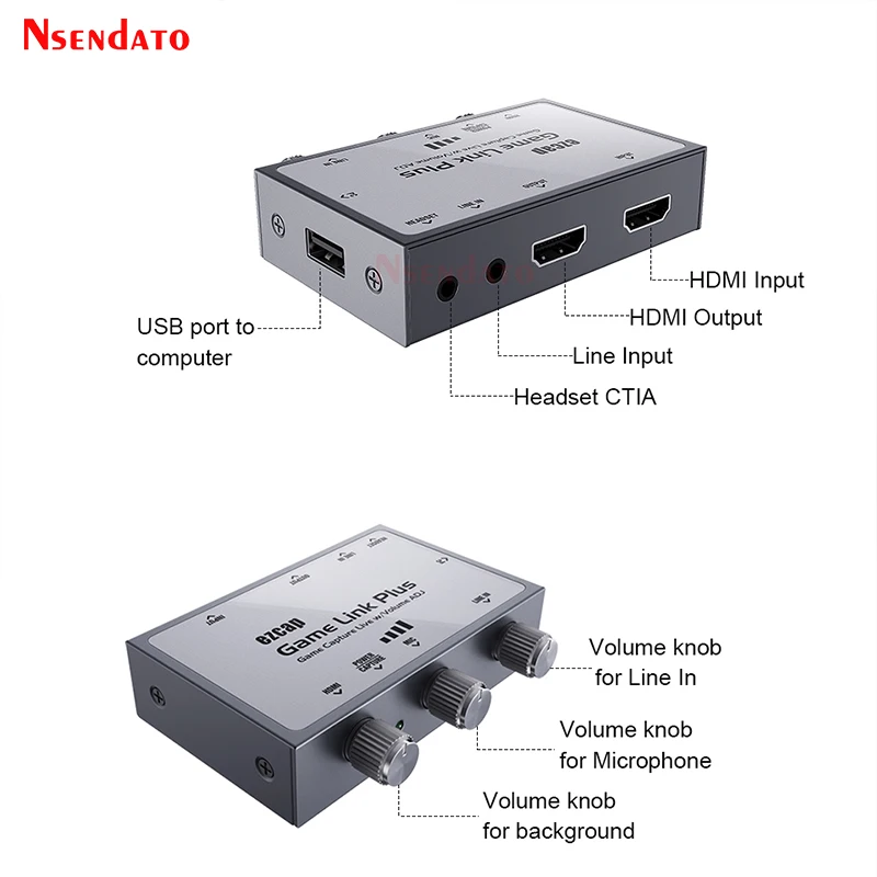 EZCAP 312 HDMI USB Board Capture Card USB2.0 Audio Video Recording grabber Box for PS4 Switch PC Game Live Streaming Line Mic In