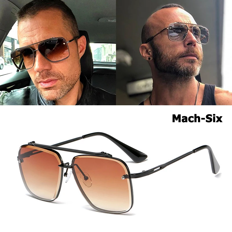 Mach Six стильные градиентные солнцезащитные очки для мужчин и женщин,, высокое качество, большой размер, трендовые пляжные очки quay oculos de sol masculino