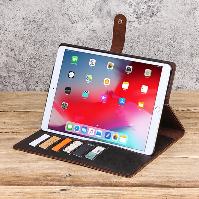 Чехол из натуральной кожи для iPad Pro 9 7 5 6 Air 1 2 чехол подставка планшета Mini 4 с