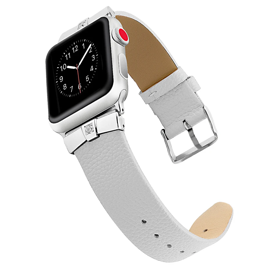 Ремешок из коровьей кожи для Apple Watch Band 42 мм 44 сменный Браслет iwatch Series 5 4 3