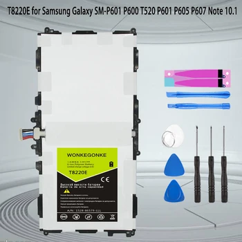 

WONKEGONKE T8220E for Samsung Galaxy SM-P601 P600 T520 P601 P605 P607 Note 10.1 2014 Edition 8220mAh Battery Batteries