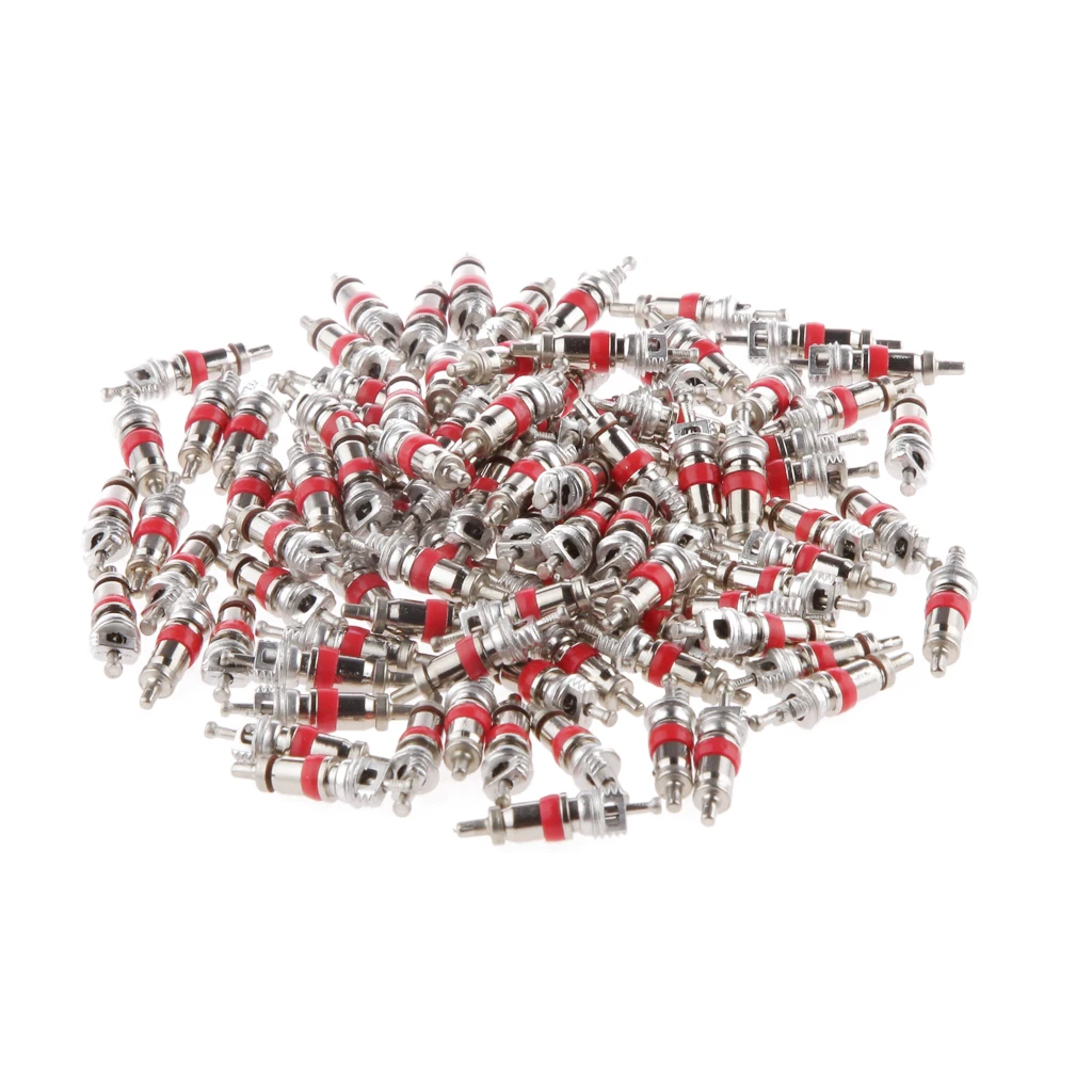 Pack of 100 Autorbike Motor Truck Tire Tyre Aluminum Gas Nozzle Core Part