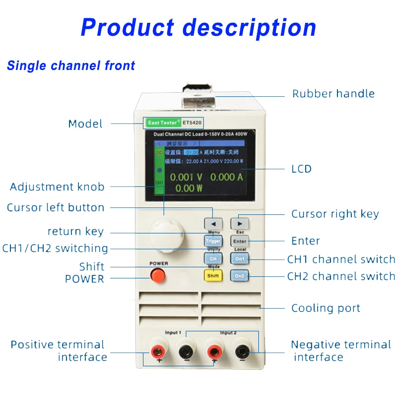 150v 40a 15w 400w et5420 et5410 medidor de carga controle digital 02