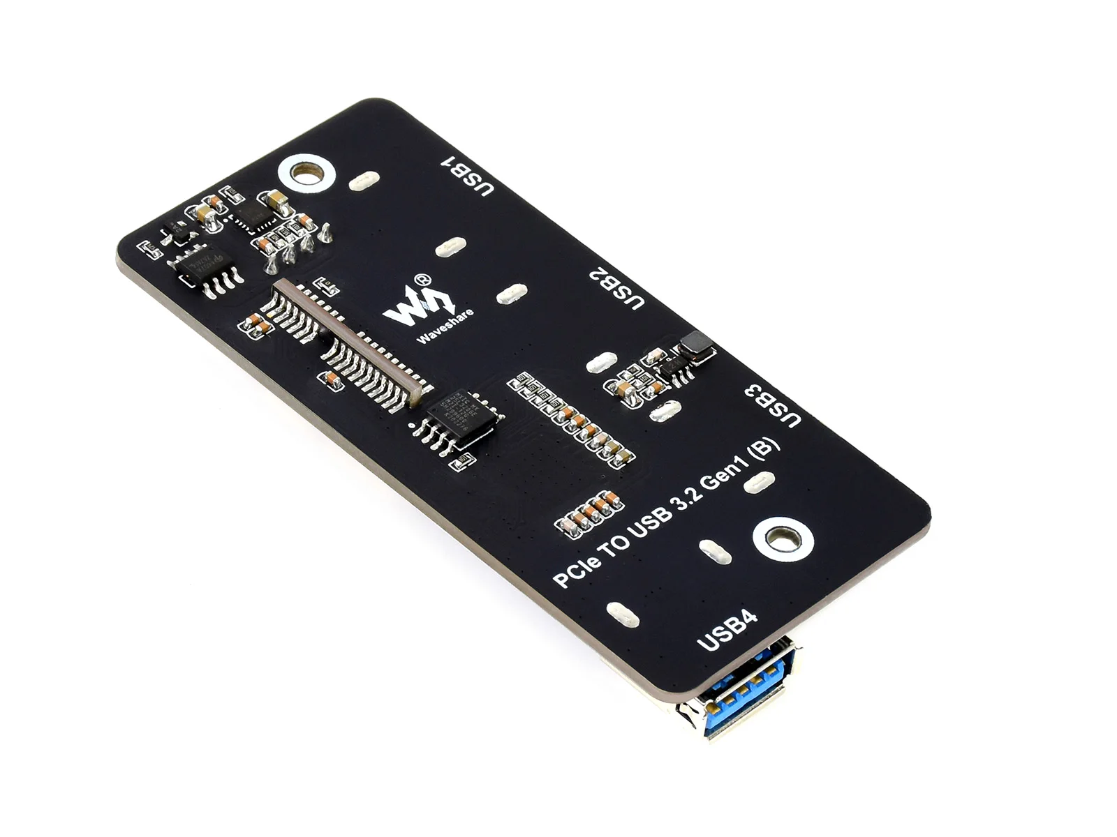 Waveshare PCIe to USB 3.2 Gen1 ,   ǻ  4 IO , 4x  USB Ʈ