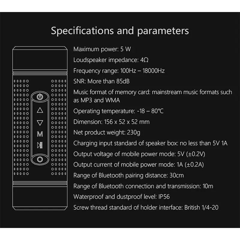 Yiwa открытый Bluetooth динамик водонепроницаемый 5200 мАч power Bank портативный сабвуфер бас динамик светодиодный свет+ крепление для велосипеда