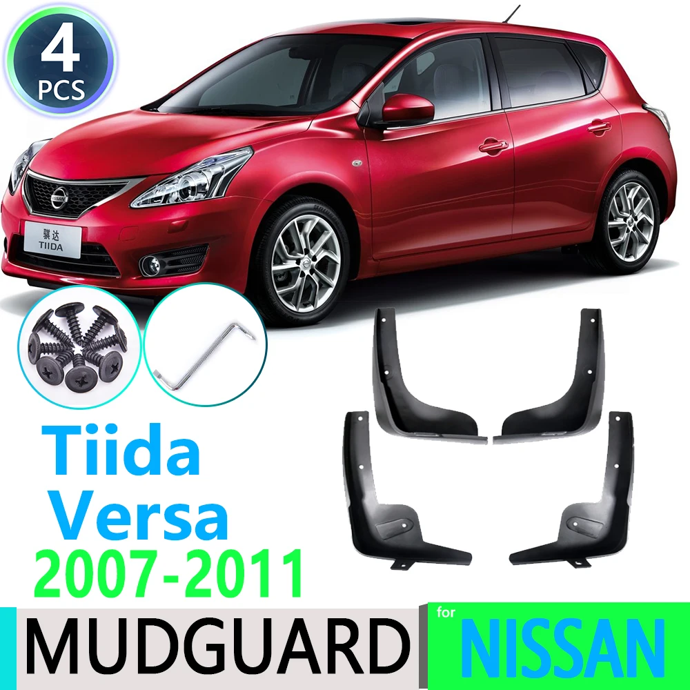 for Nissan Tiida Versa Latio C11 2007~2011 2008 2009 2010 2012 Car Fender Mudguard Mud Flaps Guard Splash Flap Accessories | Автомобили и
