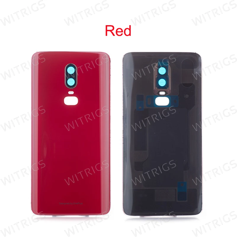 Witrigs For OnePlus 6 Battery Cover Back Cover Rear Door Housing Cover Case Shell Replacement With adhesive Lens For One Plus 6 (4)
