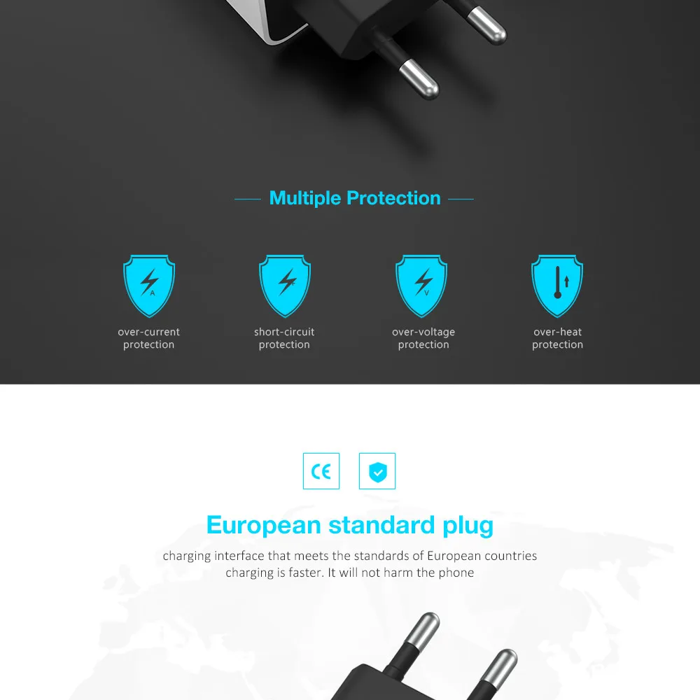 Универсальная Быстрая зарядка 3,0 USB Зарядное устройство 3A мобильного телефона зарядная док-станция для штепсельная вилка европейского стандарта быстрое настенное зарядное устройство для iPhone samsung Xiaomi huawei