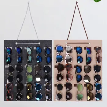 

Simple Fashion 15 Slot Practical Portable Sunglasses Holder Storage Organized Hanging Bag