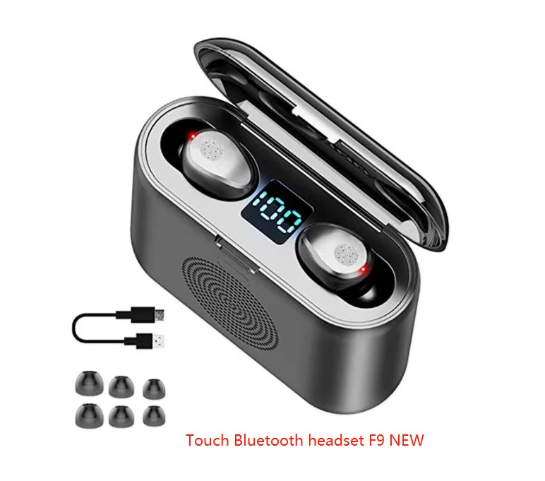 TWS Bluetooth 5 0 Earphone Wireless Headset Touch LED 8D Stereo Sound Earbuds Waterproof Sports Gaming Headset