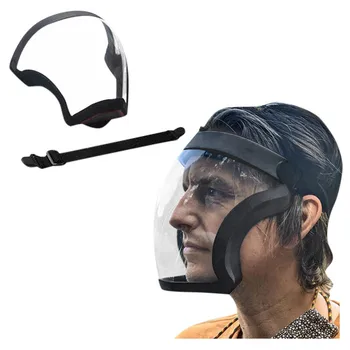 

1pc Transparent Protective Mask With 1pc Adjustable Strap Adult Mouth Mask All-inclusive Face Protection Mascarillas Washable
