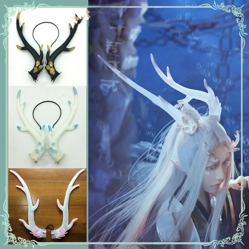 

New Handmade Traditional Cultural Wear Cosplay Costume Accessories Dragon Horns Underwater Photography Game Party Props