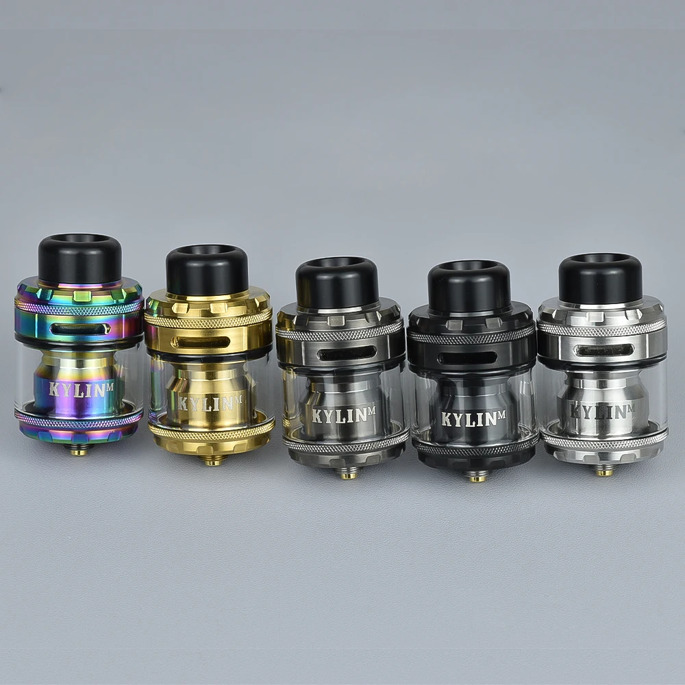 

Vape atomizer Kylin M Pro RTA 24.2mm E-cigarette tank diy rebuildable 6ml/8ml 316 SS Top airflow vaporizer rta vs Zeus rta