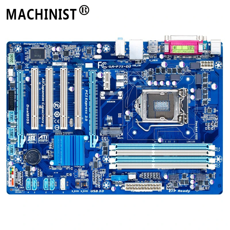 

For Gigabyte GA-P75-D3 Desktop motherboard MB Intel B75 LGA 1151 ATX DDR3 32GB M.2 SATA3.0 USB3.0 100% fully Tested
